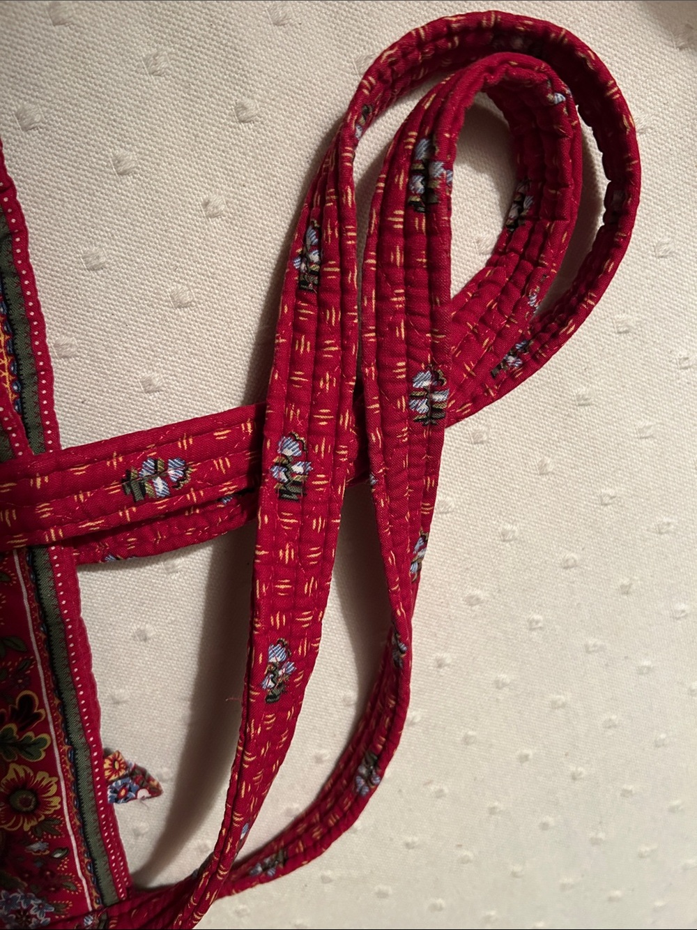 Vera Bradley Lg Quilted Floral Red Tote Bag. Bonus! W/ Matching Pouch-exc shape! - Picture 15 of 15